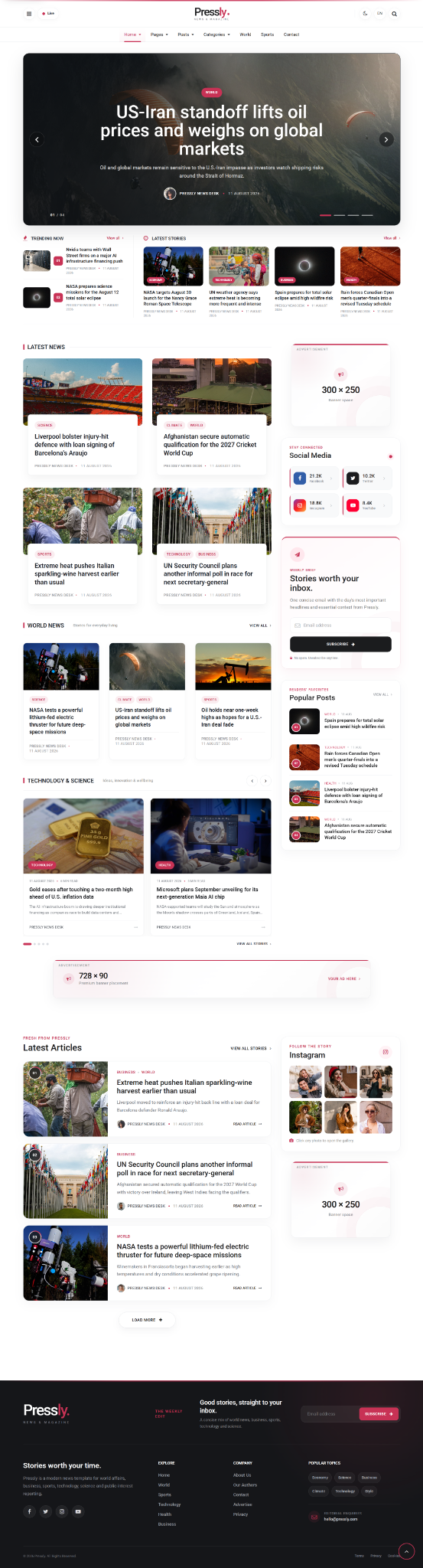Pressly Home 1 homepage preview