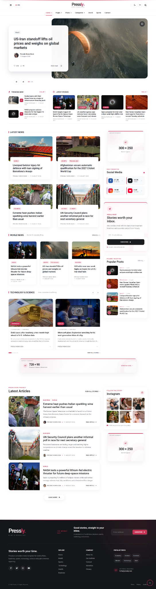 Pressly Home 2 homepage preview