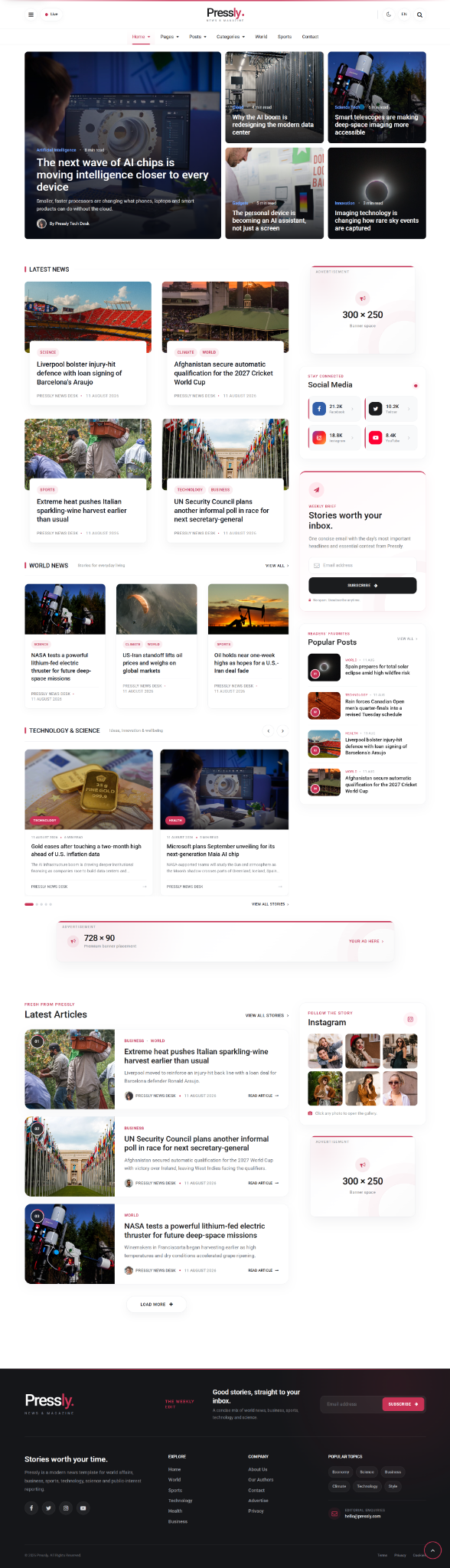 Pressly Home 3 homepage preview